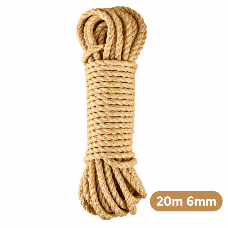 Natural Sisal Rope for Cat Scratching Posts – 4mm DIY