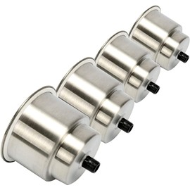 4pcs Stainless Steel Cup Drink Holder with Drain Marine Boat RV Camper