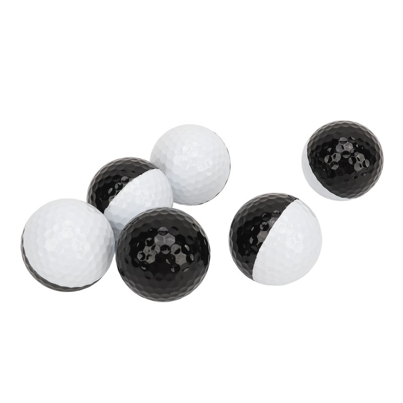 6PCS Golf Balls Synthetic Rubber Resin Putting Practice Ball for