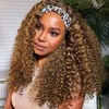 CUUYUN Kinky Curly Headband Wig Human Hair 26 Inch 4/27