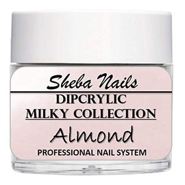 SHEBA NAILS Dipcrylic Dip Dipping Powder Milkies Collection - 1oz Jar - Almond