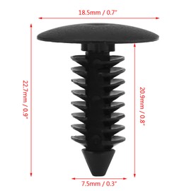 Watris Veiyi Pack of 100 Car Door Trim Rivets Clip, Mounting Clips, Car, Bumpers, Plastic Rivets, Black Fastener Retainer Clips for Car