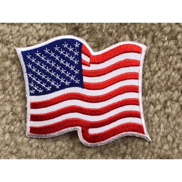 Unbranded UNITED STATES AMERICAN FLAG EMBROIDERED PATCH IRON ON APPLIQUE