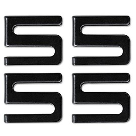 Alera SW59SHBL Wire Shelving S Hooks, Metal, Black, 4 Hooks/pack