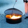 REDCAMP 36Inch Fire Pit Spark Screen, Collapsible Fire Pit Screen