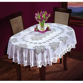 MforStyle Oval Tablecloth White 51"x67" (130cm x 170cm)