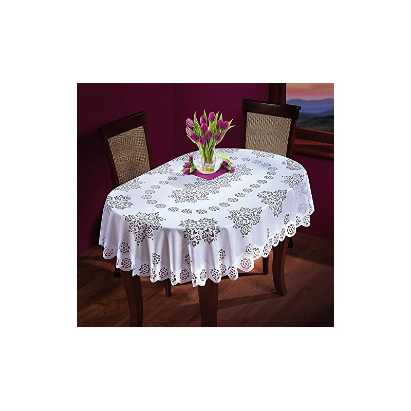 MforStyle Oval Tablecloth White 51"x67" (130cm x 170cm)