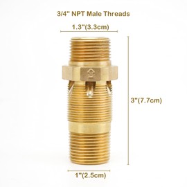 Stanbroil LP Propane Gas High Capacity 3/4" Air Mixer Valve for Fire Pit and Fireplace - Solid Brass, 300K BTU