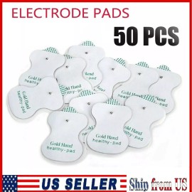 Unbranded 50PCS Massager & Electrode Snap On Replacement Pads For Pulse Tens Unit USA