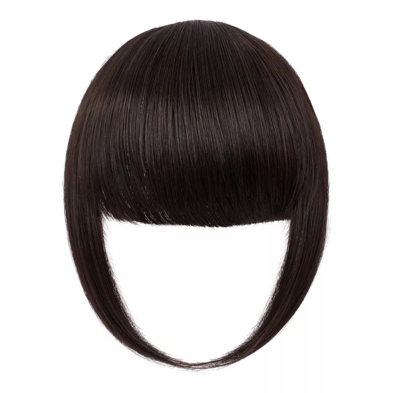 Felendy Clip De Extensiones De Flequillo Sintético Grueso Y Limpio