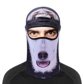 Cutewing Balaclava Mask 3D Print Full Face Mask Cooling Neck Gaiter Sun Protection Face Cover Mask Windproof Ski Mask, Dog, One Size-Large