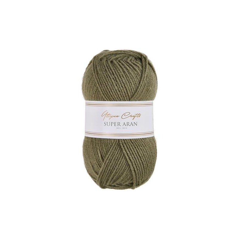 Utopia Crafts Super Aran Knitting and Crochet Yarn 100g (Sage)