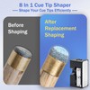 Adhafera Cue Tip Shaper, Upgraded 8 in 1 Aluminu Pool