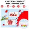 Tintnut Red Heat Transfer Vinyl,6 Sheets 12" x 10" HTV
