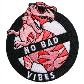 BPA Embroidered Patches Iron on Sew on Patches for Clothing Jackets etc.-No Bad Vibes