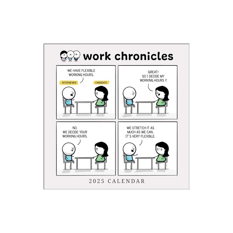 Work Chronicles 2025 Wall Calendar