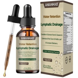Lymphatic Drainage Drops, Water Detox, Water Balance Support, Lymphatic Drainage Supplement Promotes The Efficient Drainage of The Lymphatic System to Promote Overall Health, 60ml