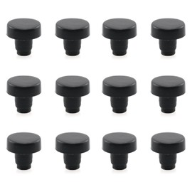 HJGarden 20PCS Black PVC Glass Table Top Bumpers Rubber Bumper Grippers an ti-Collision Slip Glass Table Spacers for Patio Table Cabinet Furniture
