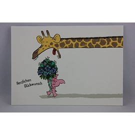 Inkognito Postcard A6 • 49104 ''Giraffe Artist: Jörg Mühle • Birthday