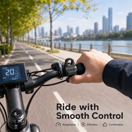108X Right Thumb Throttle for E-Bikes – 36V 48V 60V 72V Electric Bicycle Accelerator for 22.2mm Handlebars