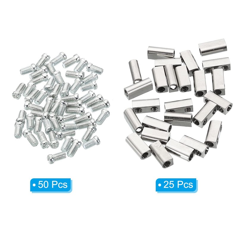 TOP-VIGOR 25Pcs Steel Wire Rope Cable Clamp, M3 Double Hole