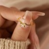 KIFUTENG Bow Ring Mother Daughter Friendship Knot Rings, S925 Sterling
