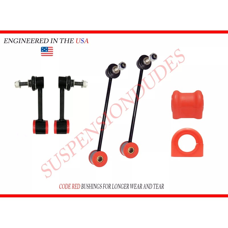 Suspension Dudes 6PC Front/Rear Sway Bar Links + Front Bushings