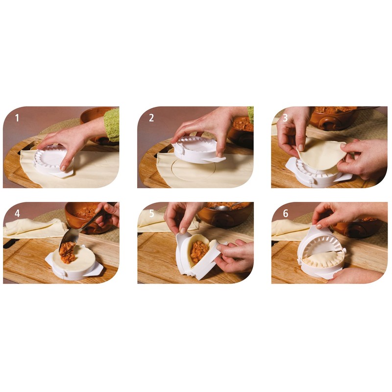 Ibili Dumpling Maker Set 5.5/7.5/9.5/12.5 cm 4-part, plastic, white