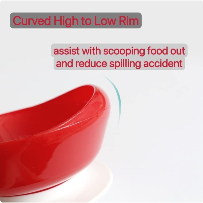 pekokavo Spill Proof 5.8" Scoop Bowl with Non-Skid Suction Base,