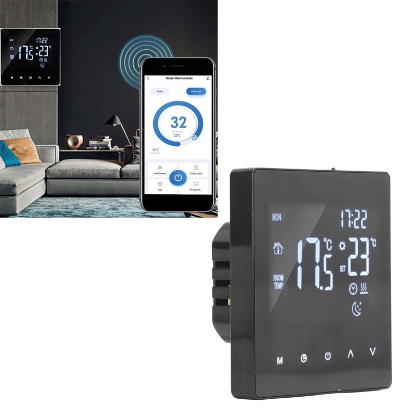 Digital Thermostat LCD Display Programmable Smart Touch Screen Floor Water