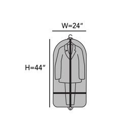 Covermates Keepsakes Garment Bag Set - Premium Polyester - Full Length Zipper - ID Window - Carrying Handles - Closet Storage, Black