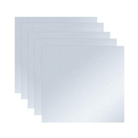 YINETTECH 5pcs Zinc Plate Flat Sheet for Science Laboratory 140 x 140 x 0.2 mm High Purity for Crafts & Household & Workshop