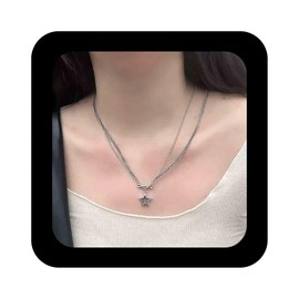 Cimenexe Böhmischen Geschichteten Stern Choker Halskette Silber Metall Stern Anhänger Halskette Hohlen Stern Panzerkette Halskette Minimalistischen Stern Kragen Halskette Schmuck Für Frauen