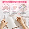 PATIKIL Heart Shaped Bookmark Heart M Cute Stylish Leather Bookmark