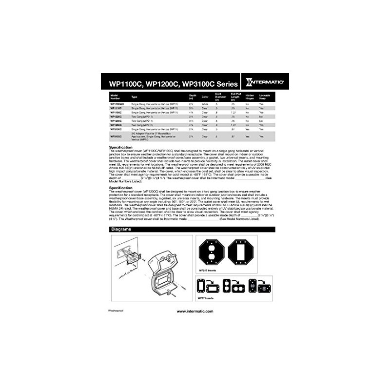 Intermatic WP3103C Outdoor 1 Gang Round Box, Clear