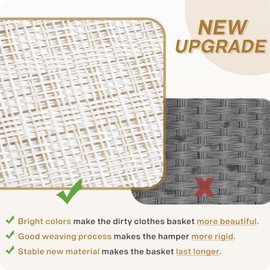 SOLEDI Double Laundry Hamper with Lid 34 Gal (130L) Water-resistant, High-tenacity Material Collapsible Laundry Basket with 2 Removable Liner Bags - Large laundry hamper 2 Section