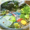 YARNOW Set of 2 Floating Ceramic Fish for Pond Decoration