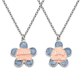 Big Sister Little Sister Gifts Necklace for Girls Sisters Gifts from Sister Flower Necklaces for 2 Girls Christmas Birthday Gifts for Sister Big Sis Little Sis Necklaces Gift