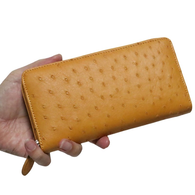 Berkut, High Quality Materials, Ostrich, Moist Soft, Long Wallet, Round
