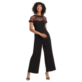 Maggy London Women's Illusion Jumpsuit Occasion Event Party Guest of Wedding, Black, 8