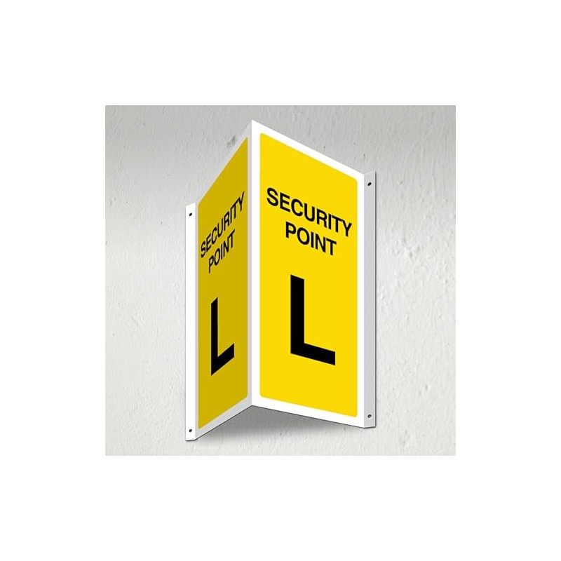 V Safety Security Point L - 3D Corridor Sign 340