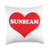 I Heart Sunbeam, I Love Sunbeam Custom Throw Pillow