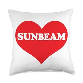 I Heart Sunbeam, I Love Sunbeam Custom Throw Pillow