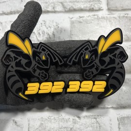 Unbranded Hornet Badges 2 Emblem BEE Yellow Eyes Fender Angry  Aggressive Wings