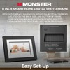 Monster Smart Home 8-inch Digital Picture Frame with 16GB of