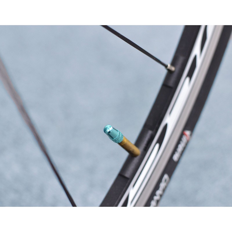 Bianchi JPPVCUEC Celeste Valve Cap, Alloy