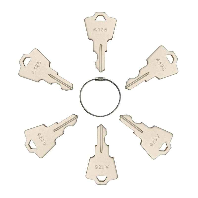 Newyuan 6Pcs Ignition Keys Replacement - A126 Compatible with APEM,