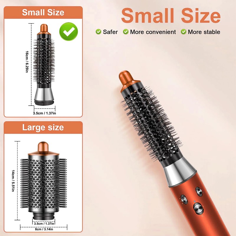 Tiardey 20mm Small Round Volume Brush Attachment for Hair Styler