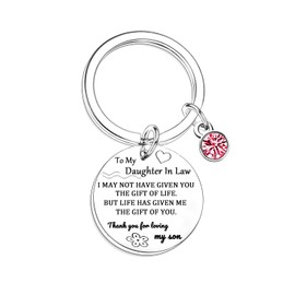 Daughter in Law Keychain Daughter-in-Law Gift Ideas Gift for Daughter in Law Wedding Day Christmas Birthday Gift for Daughter in Law Mother's Day Gift