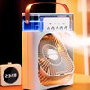 LUXVI Ventilador de Escritorio y Humidificador con Luz LED: Refresca